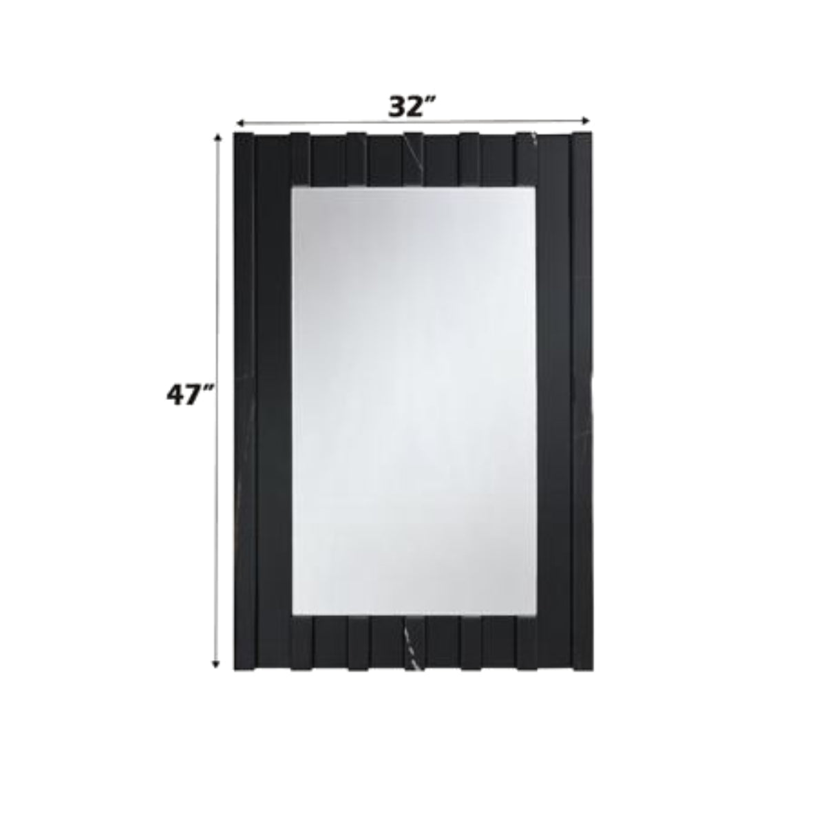 Drisana 47" x 32" Rectangular Accent Mirror by Acme Furniture - Black