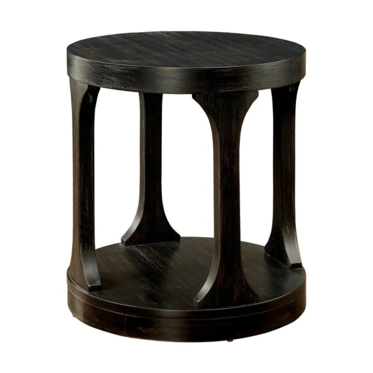 Carrie 23.5" End Table with Open Shelf by Furniture of America - Black