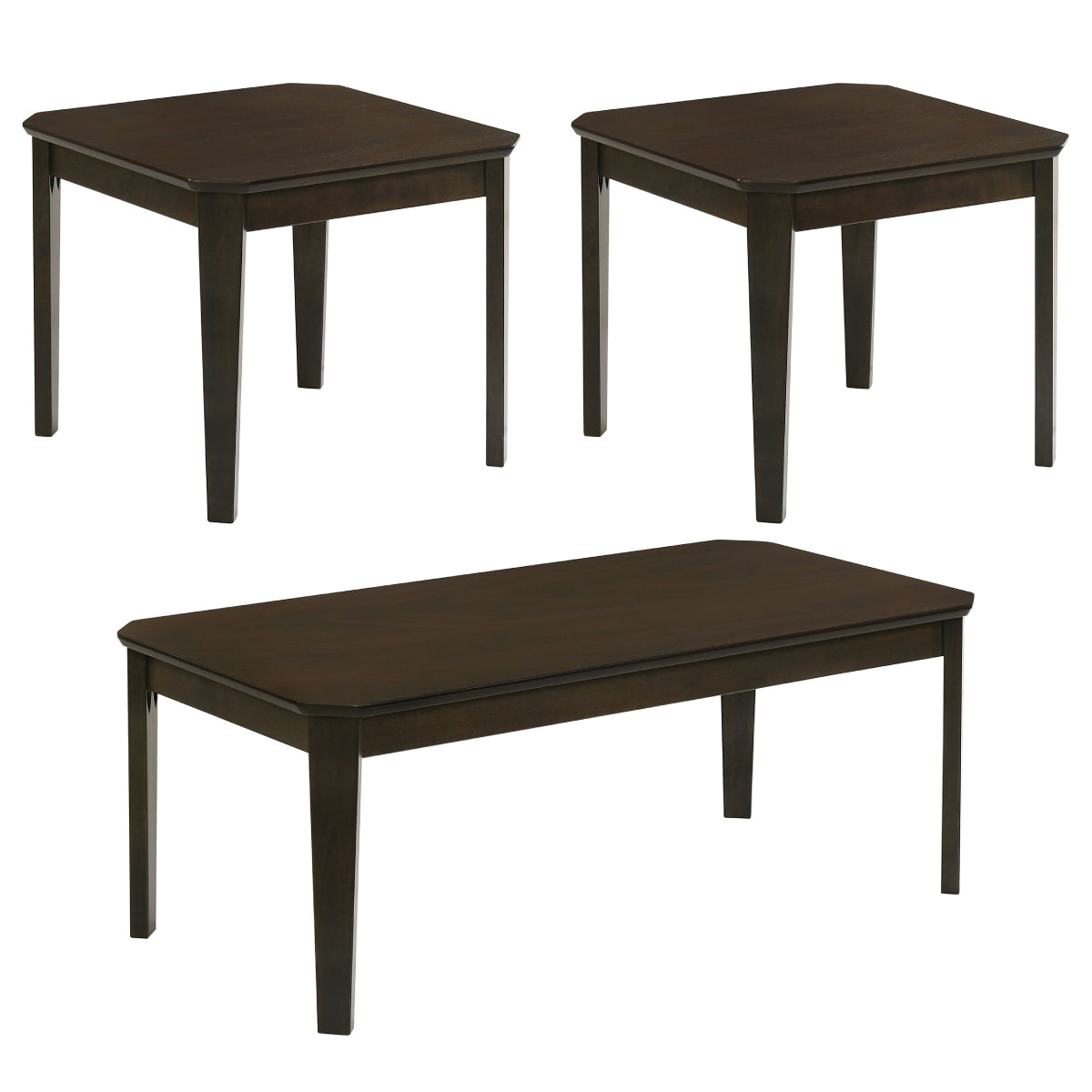 Amaro Coffee and End Table Set by Coaster (3-Piece) - Brown