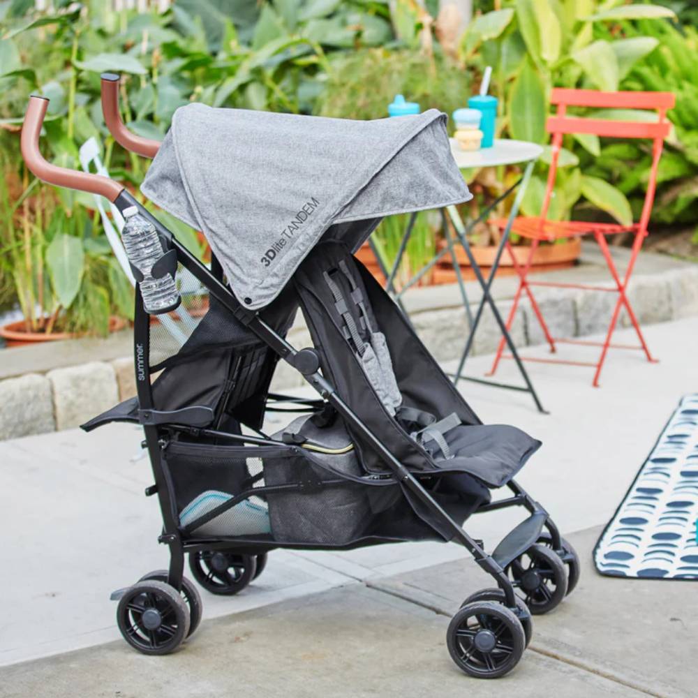 Ingenuity 3Dlite Tandem Convenience Double Stroller- Black