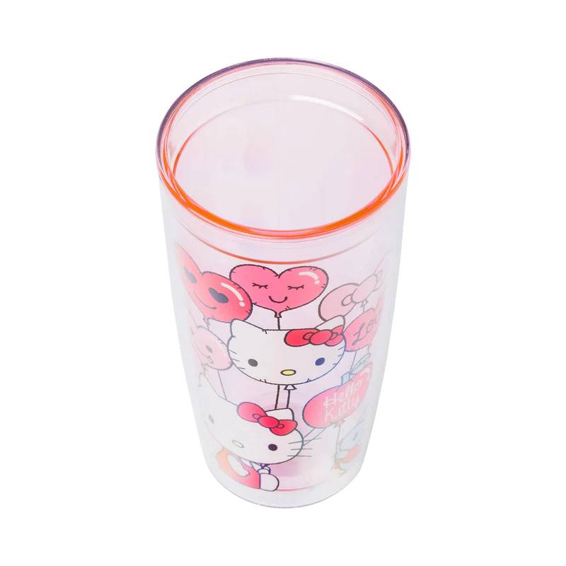 Hello Kitty Love Balloons 20 oz Double Wall Tumbler - Pink