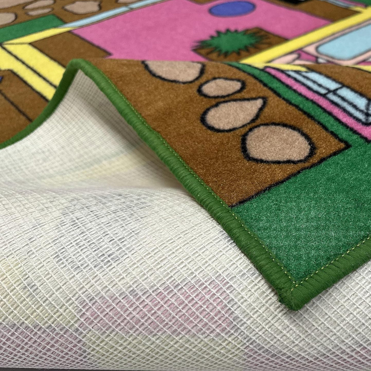 L.A Rugs 4' 3" x 6' 6" Fun Time Dollhouse Rectangular Area Rug