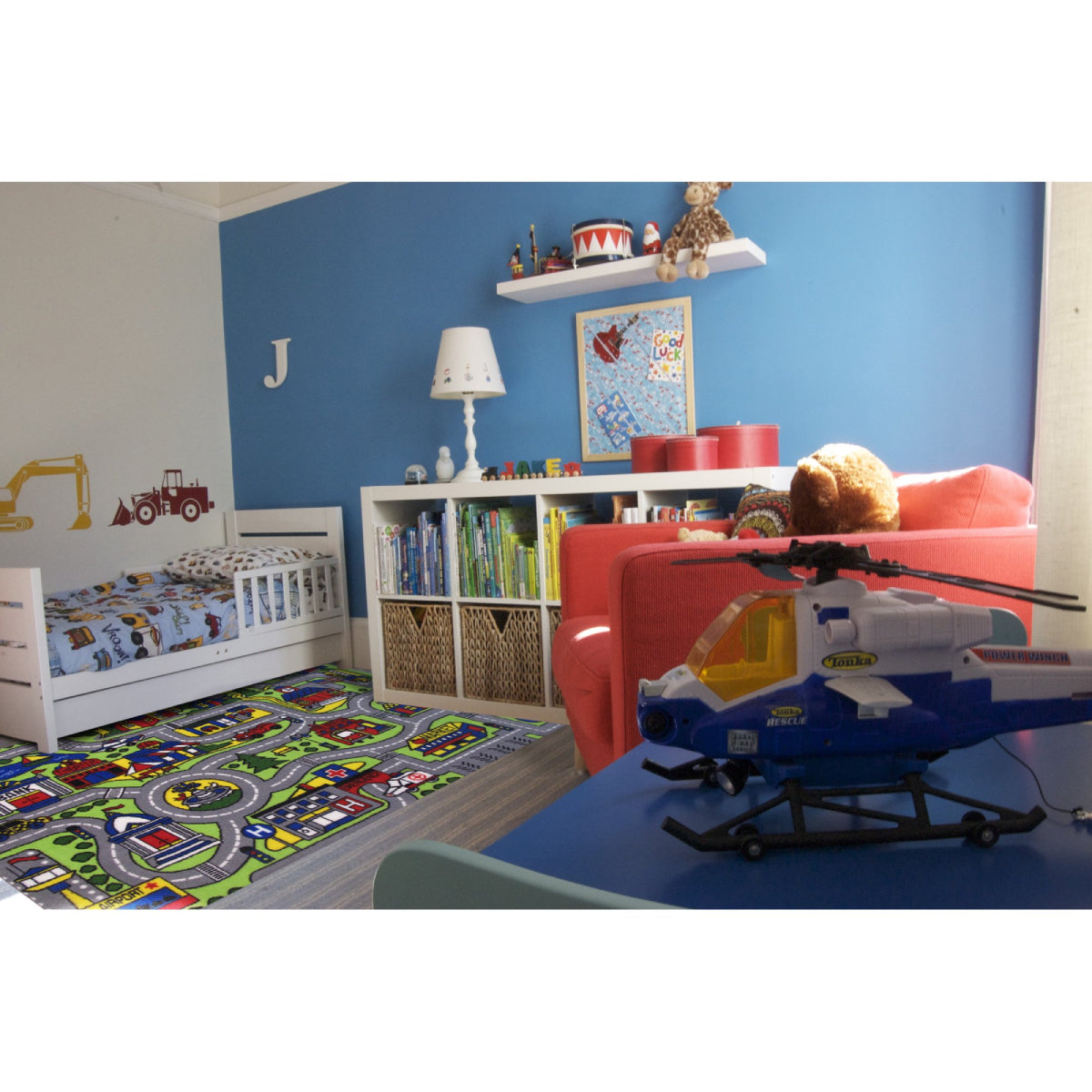 L.A Rugs Fun Driving Time Rectangular Area Rug