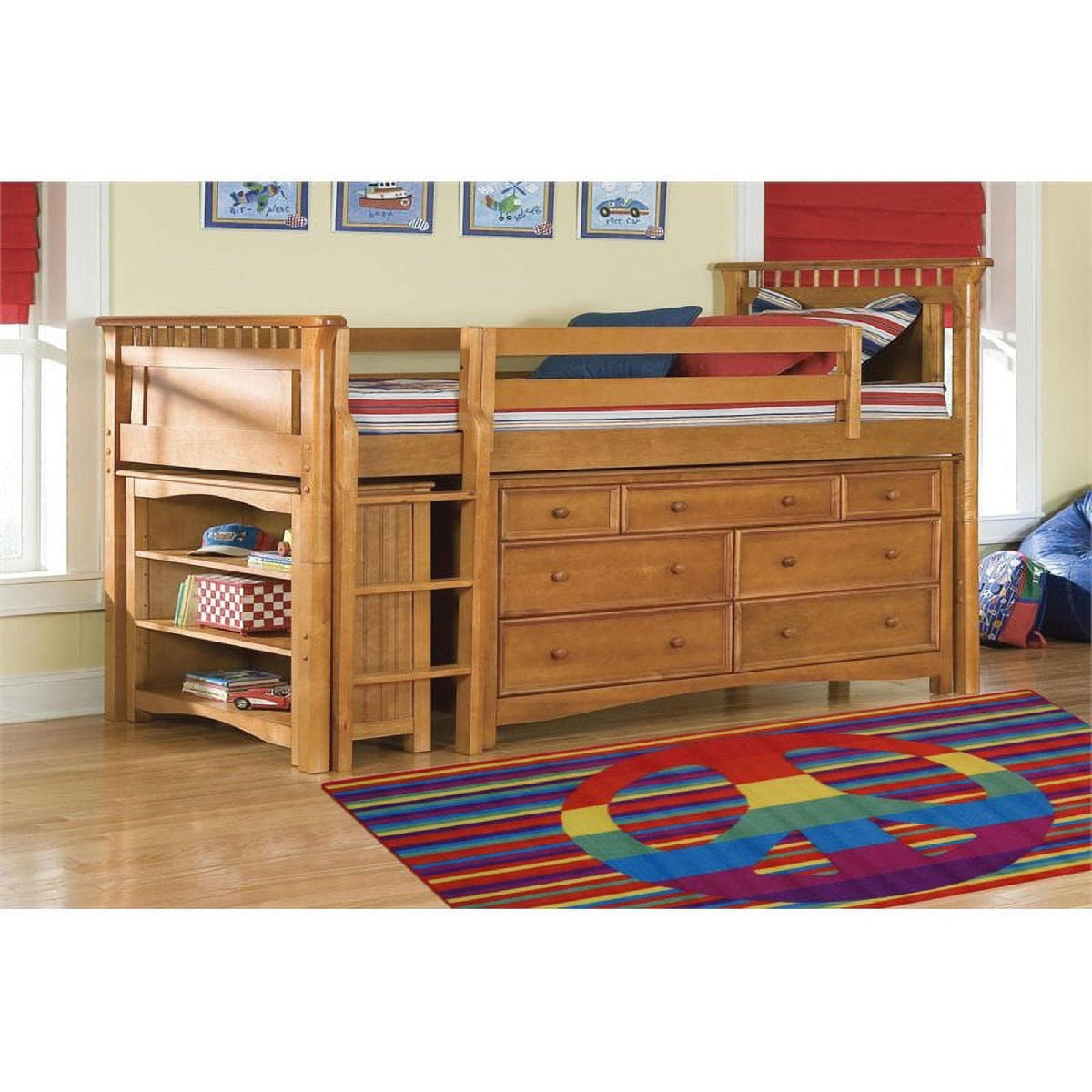 L.A Rugs 3' 3" x 4' 10" Fun Time Groovy Peace Rectangular Area Rug