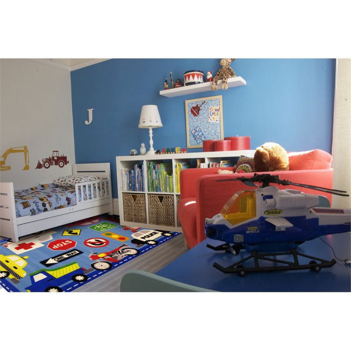 L.A Rugs 3' 3" x 4' 10" Fun Time Downtown Traffic Rectangular Area Rug