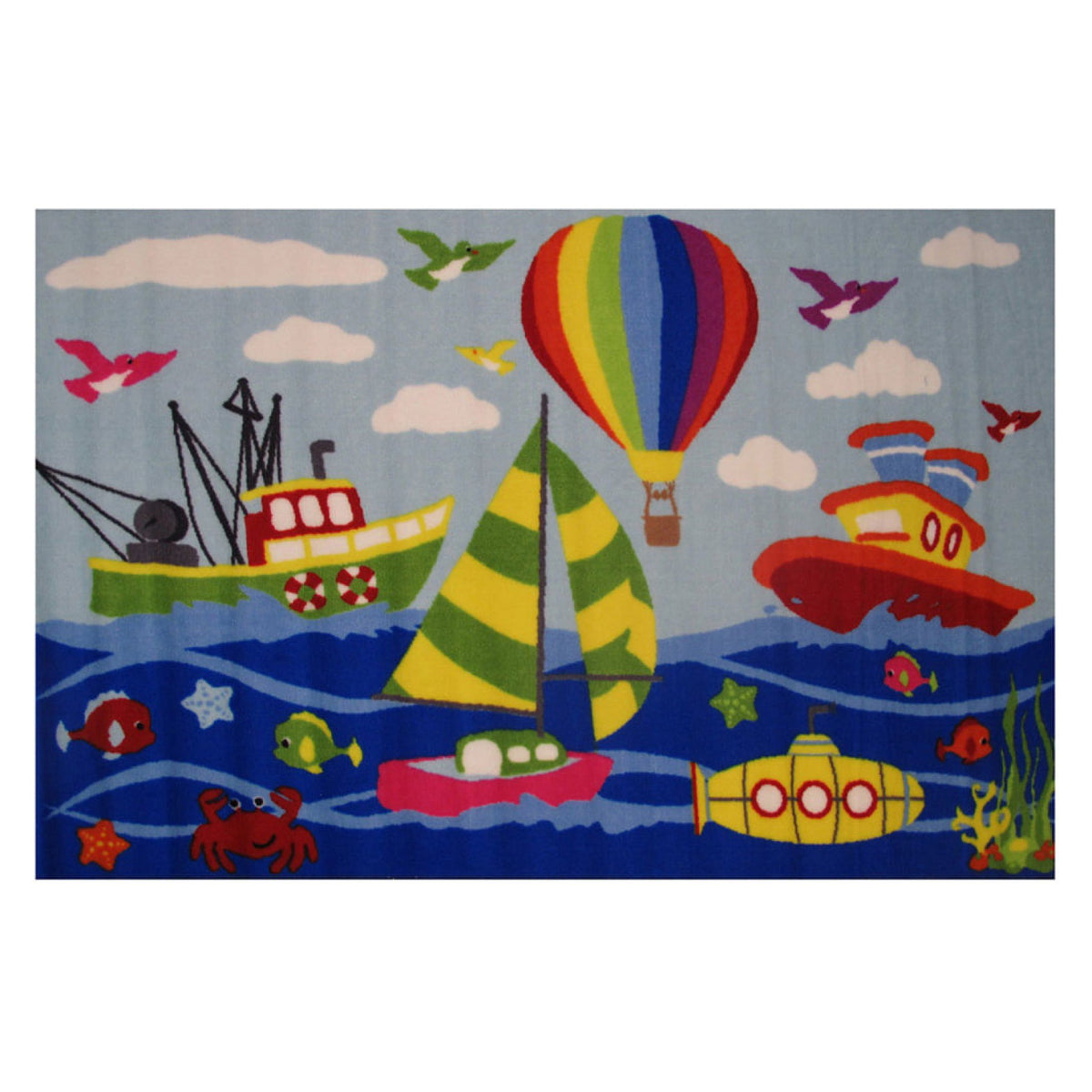L.A Rugs Fun Time Marina Rectangular Area Rug