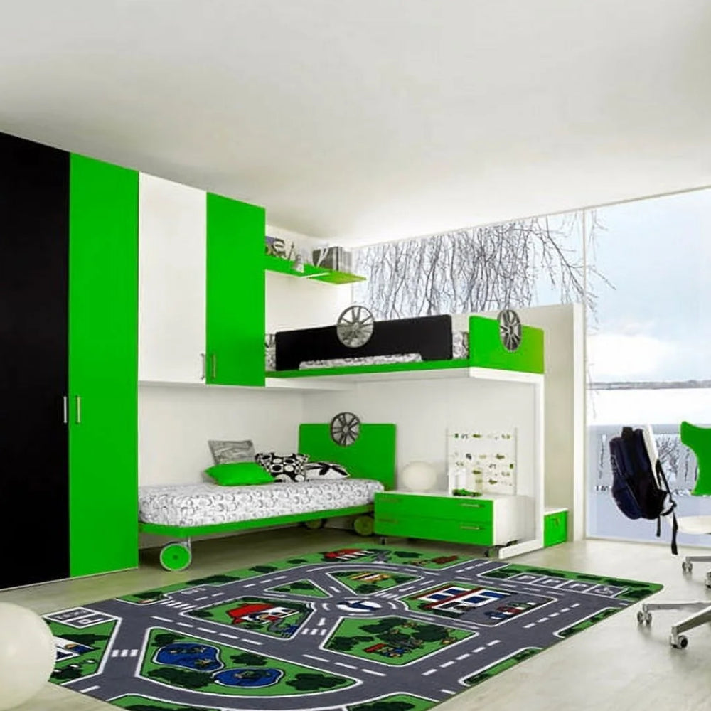 L.A Rugs 47" x 31" Fun Time Streets Rectangular Area Rug