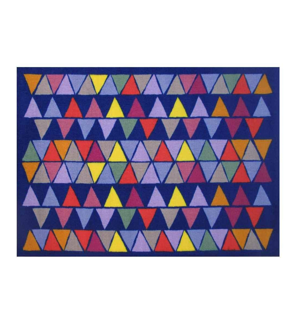 L.A Rugs 1' 7" x 2' 5" Fun Time Pyramid Party Rectangular Area Rug - Blue