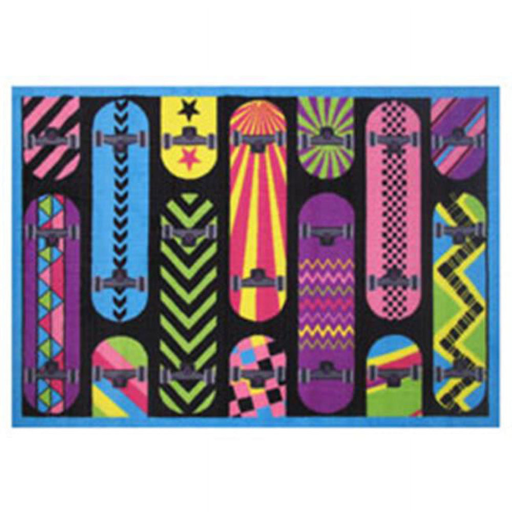 L.A Rugs Fun Time Gnarly Boards Rectangular Area Rug