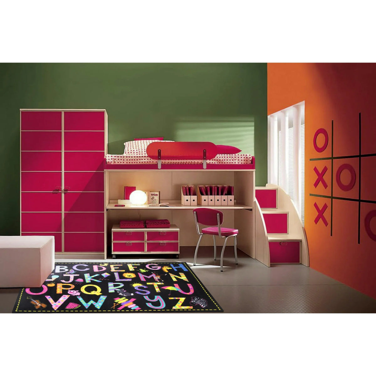 L.A Rugs Fun Time A2Z Letters Cone Rectangular Area Rug