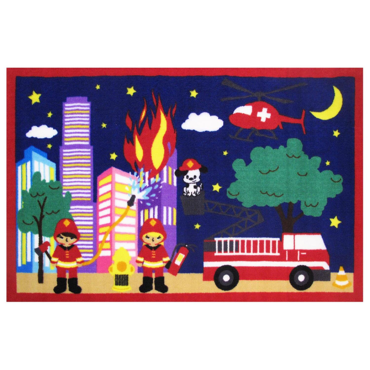 L.A Rugs 3' 3" x 4' 10" Fun Time Fire Fire Rectangular Area Rug