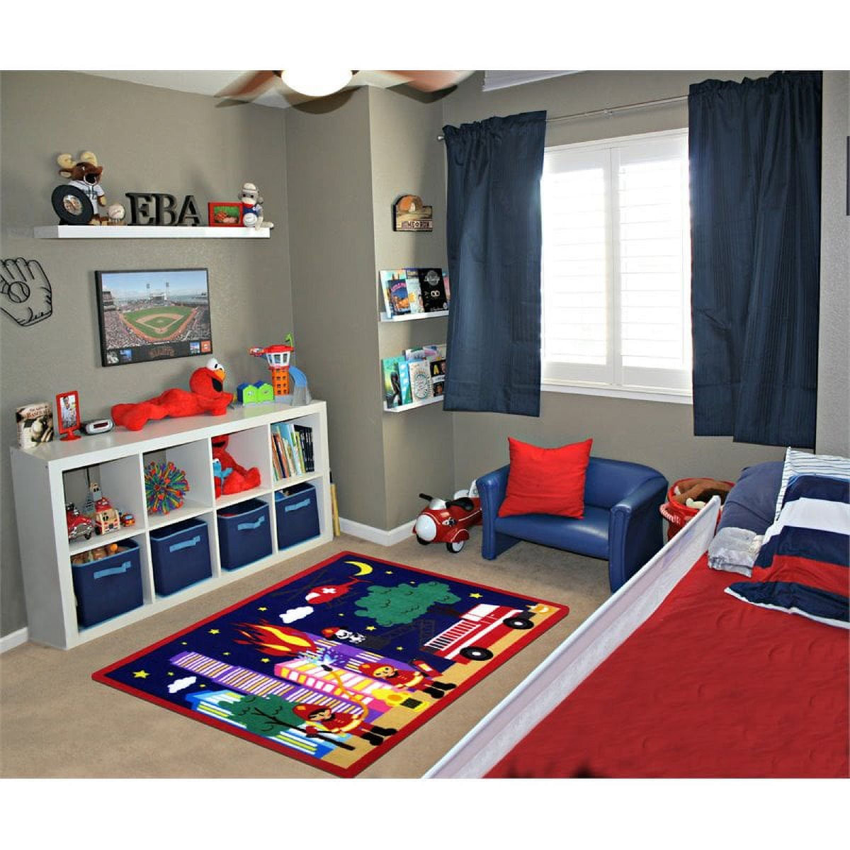 L.A Rugs 3' 3" x 4' 10" Fun Time Fire Fire Rectangular Area Rug