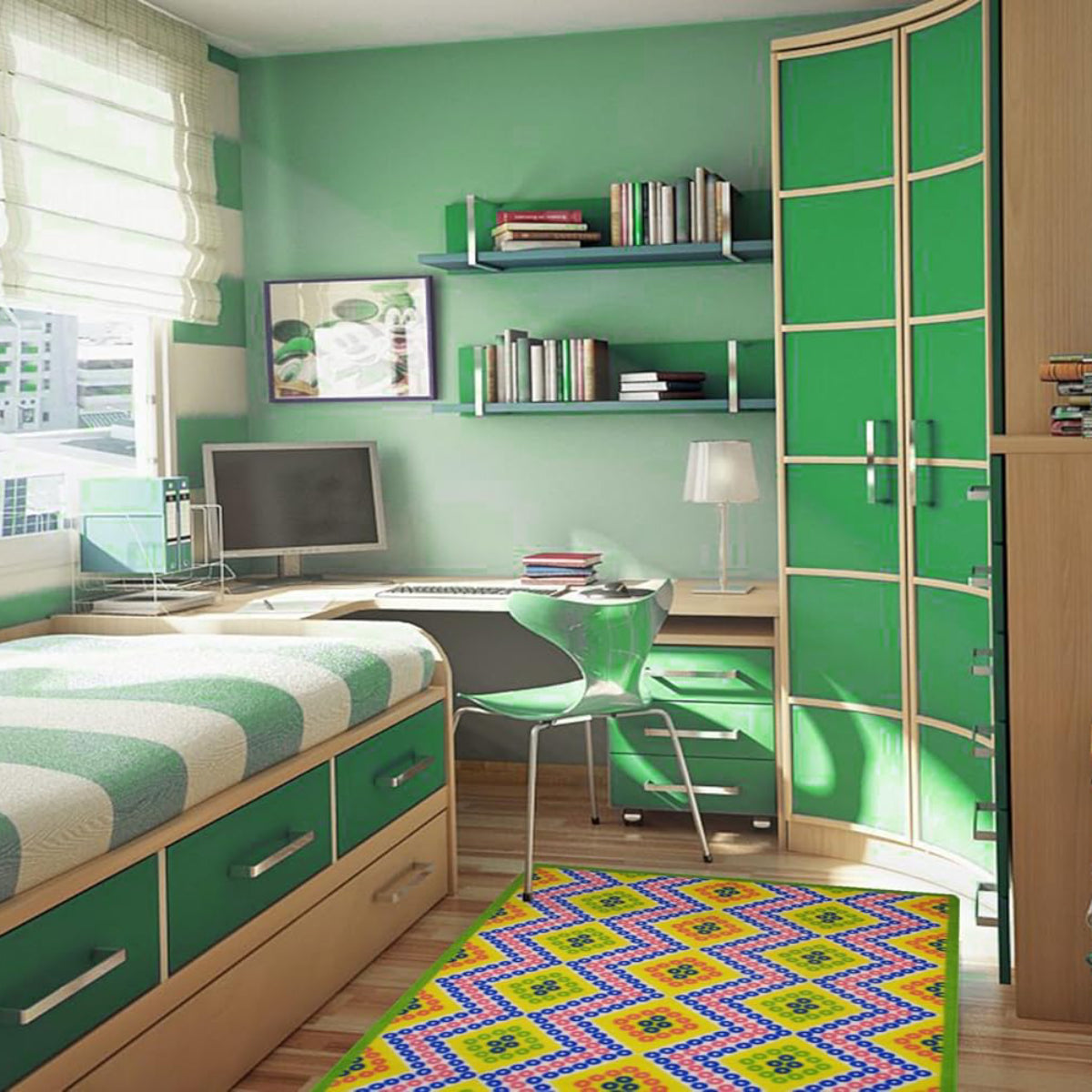 L.A Rugs 3' 3" x 4' 10" Fun Time Diamonds Rectangular Area Rug