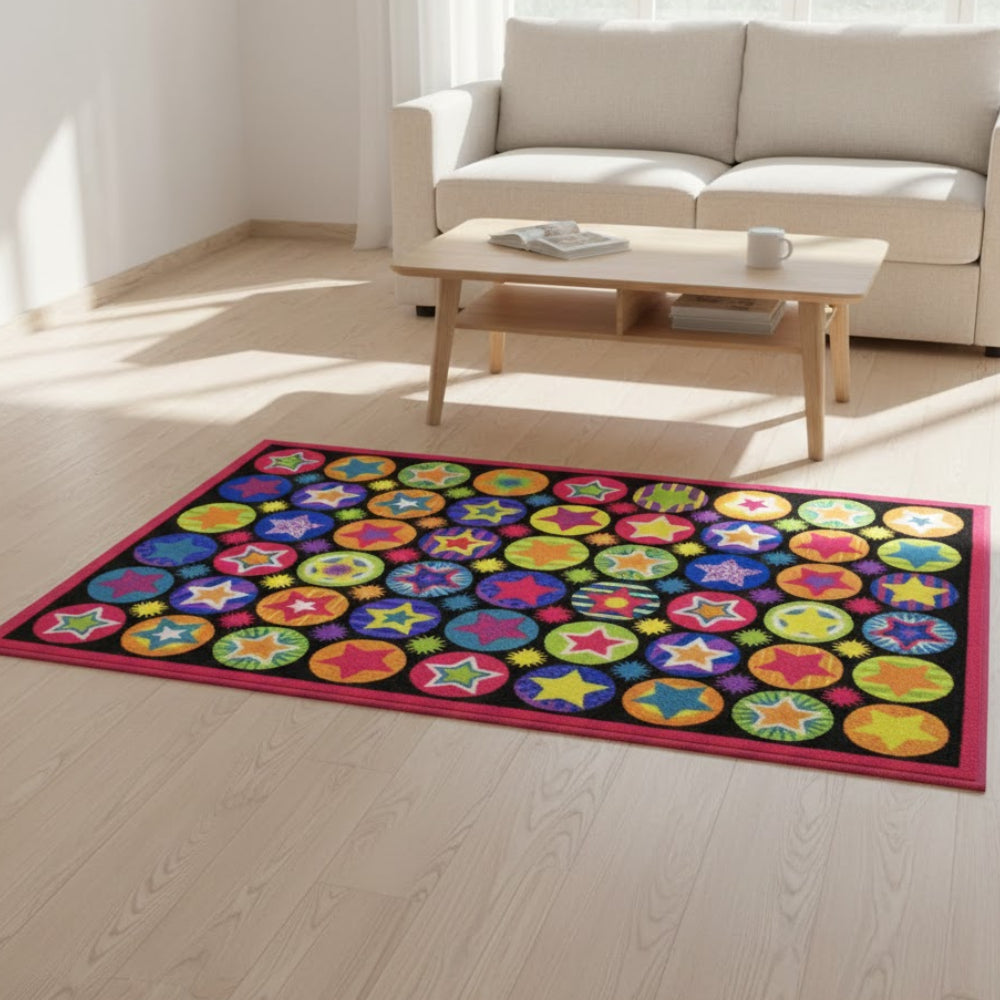L.A Rugs 3' 3" x 4' 10" Fun Time 78 Stars Rectangular Area Rug