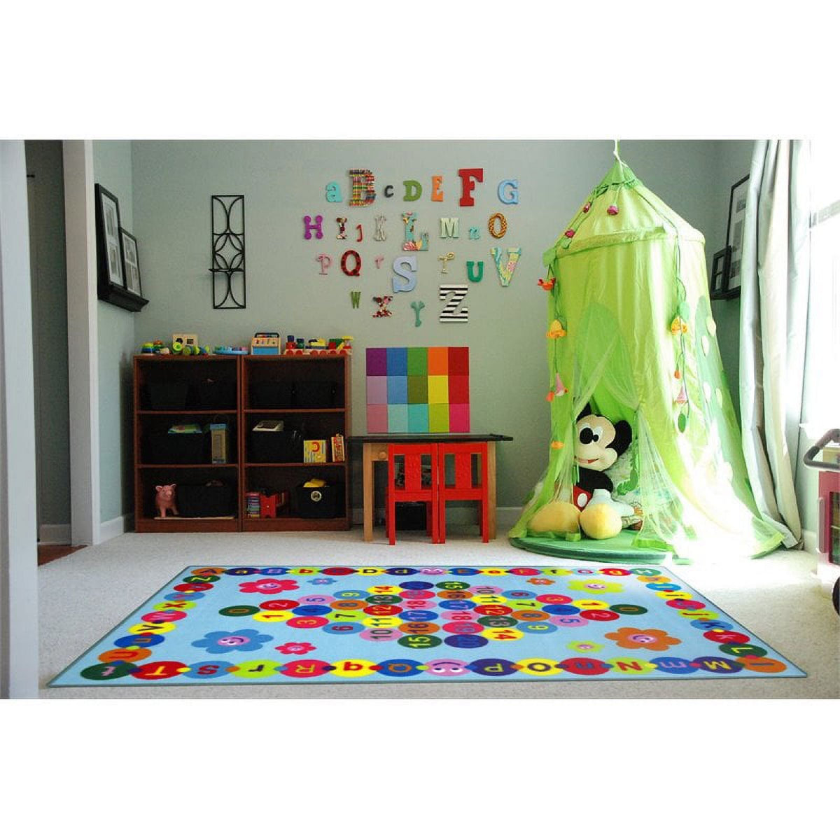 L.A Rugs Fun Time Happy Learning Rectangular Area Rug