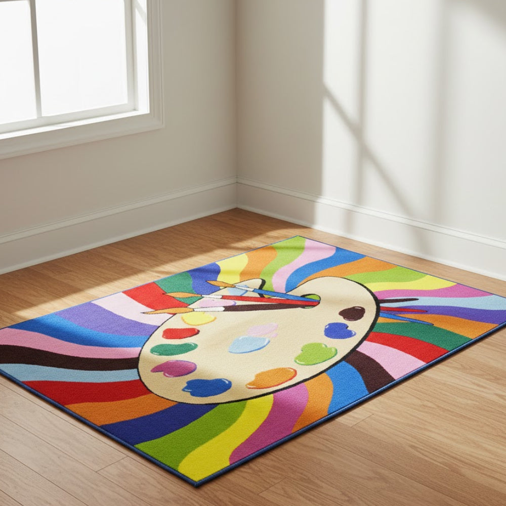 L.A Rugs Painting Time Rectangular Area Rug