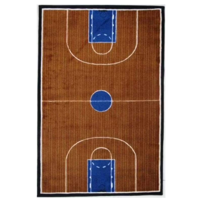 L.A Rugs 2' 7" x 3' 11" Supreme Basketball Court Rectangular Area Rug - Brown