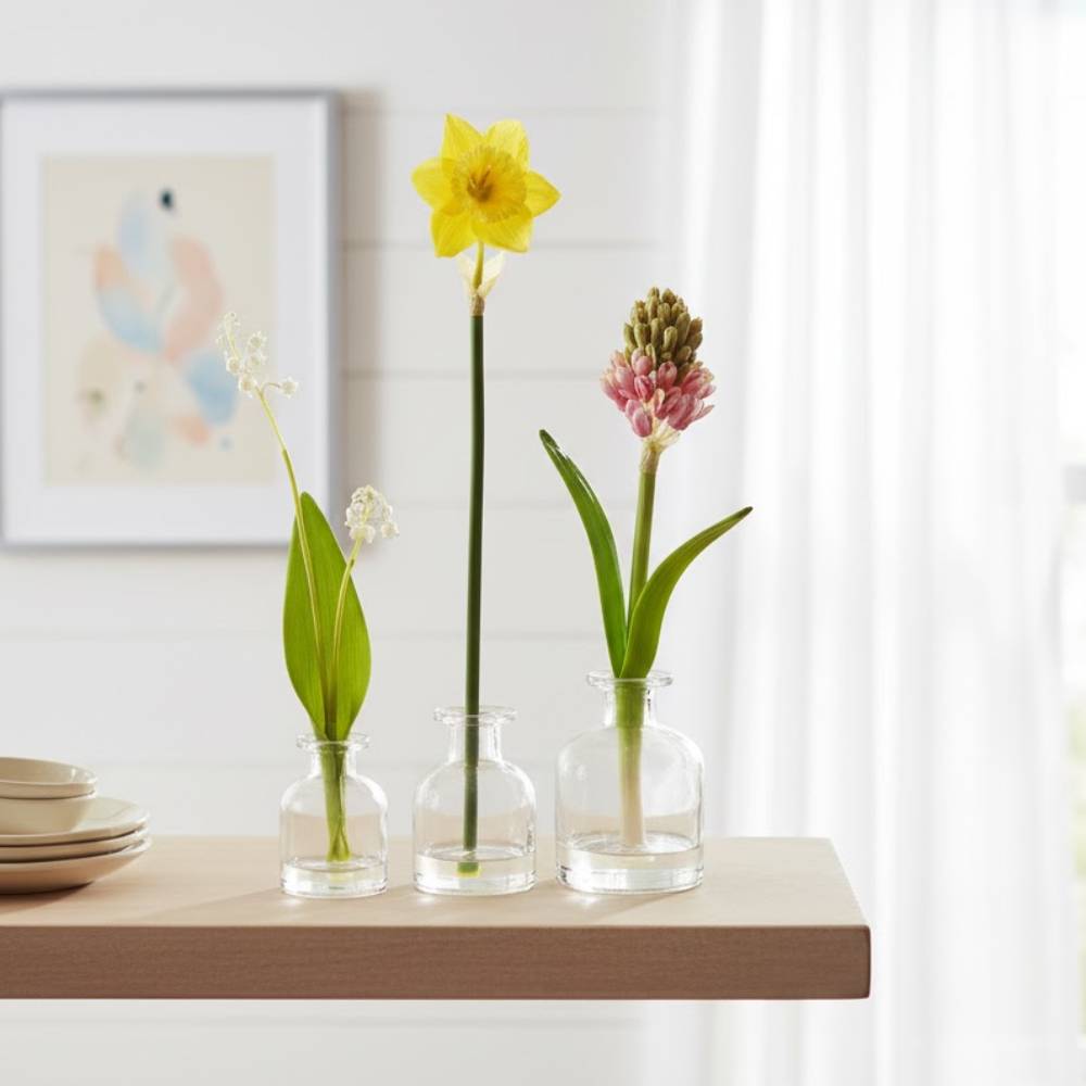 Allstate Floral 16" Flower Arrangements with Glass Vase - Assortment