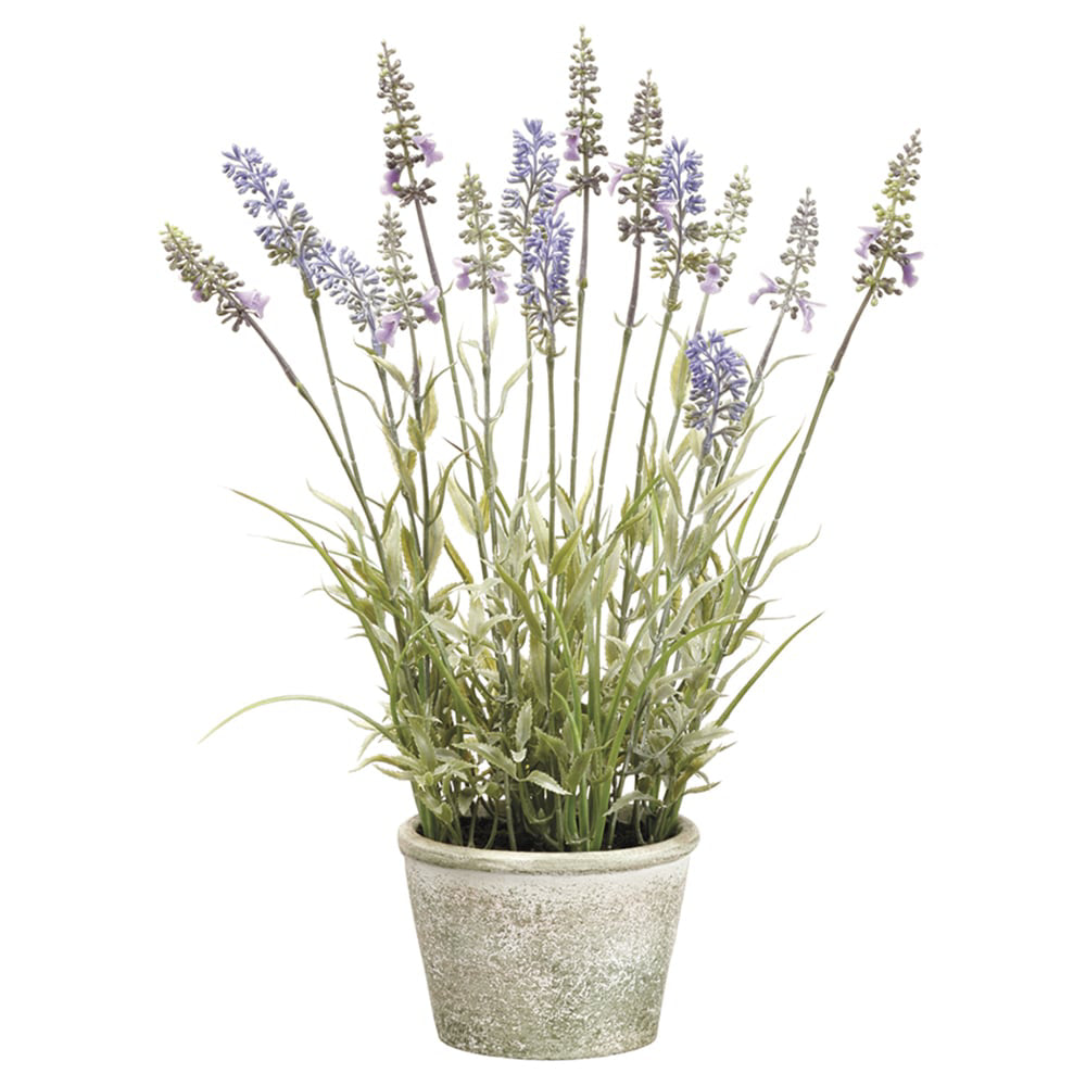 Allstate Floral 15.5" Lavender Flower Arrangement with Papier Mache Pot - Purple
