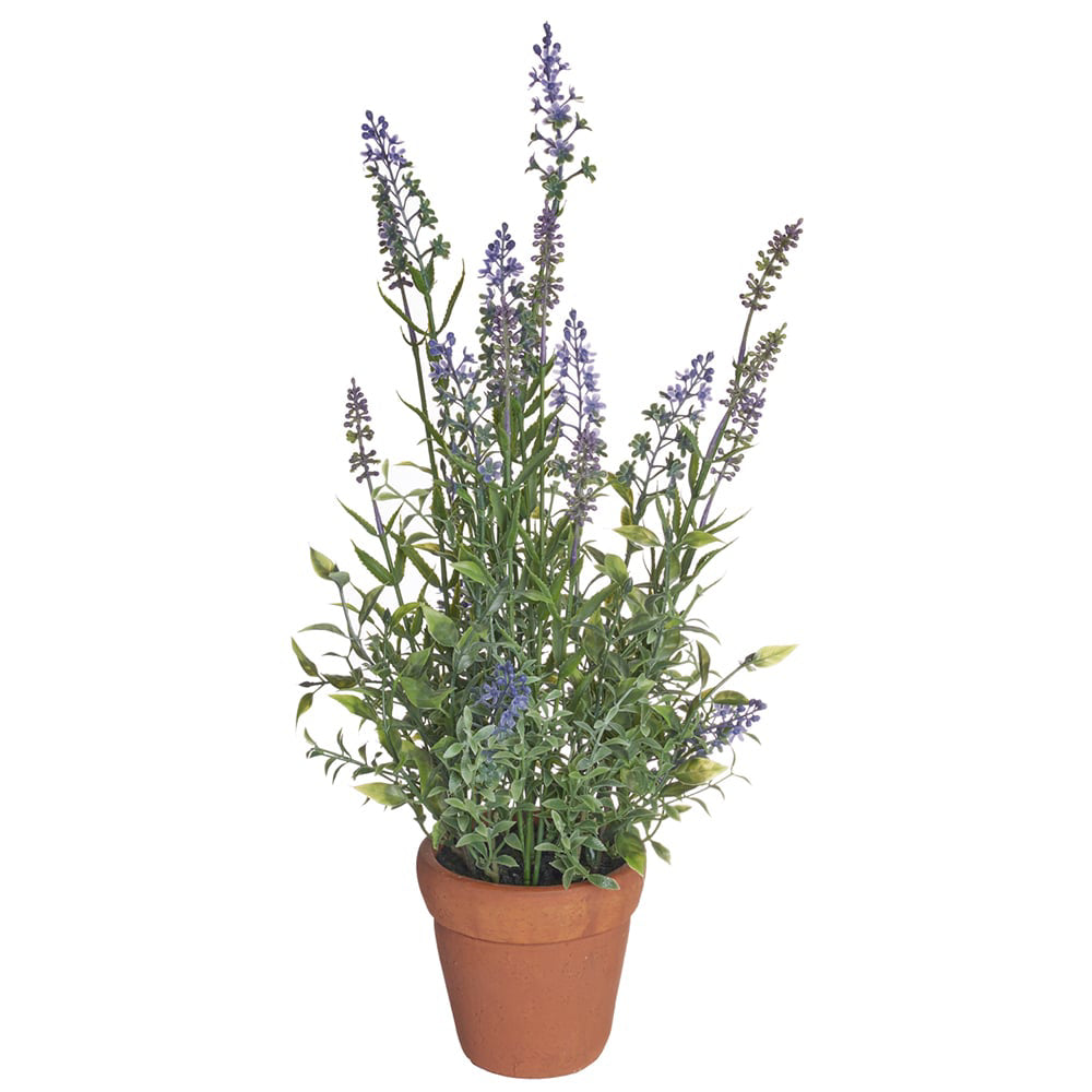 Allstate Floral 20" Lavender Flower Arrangement with Cement Pot - Purple