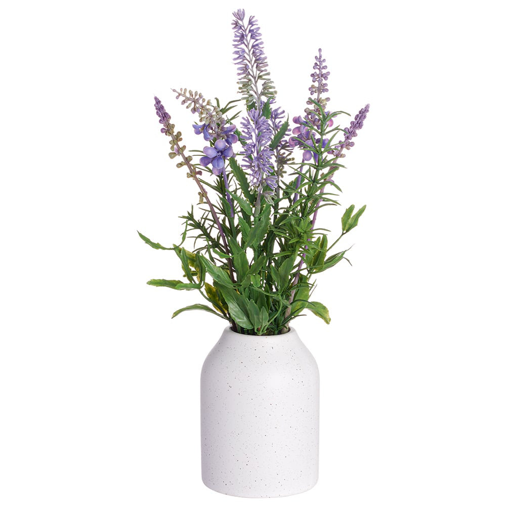 Allstate Floral 12" Lavender Flower Arrangement with Ceramic Vase - Purple