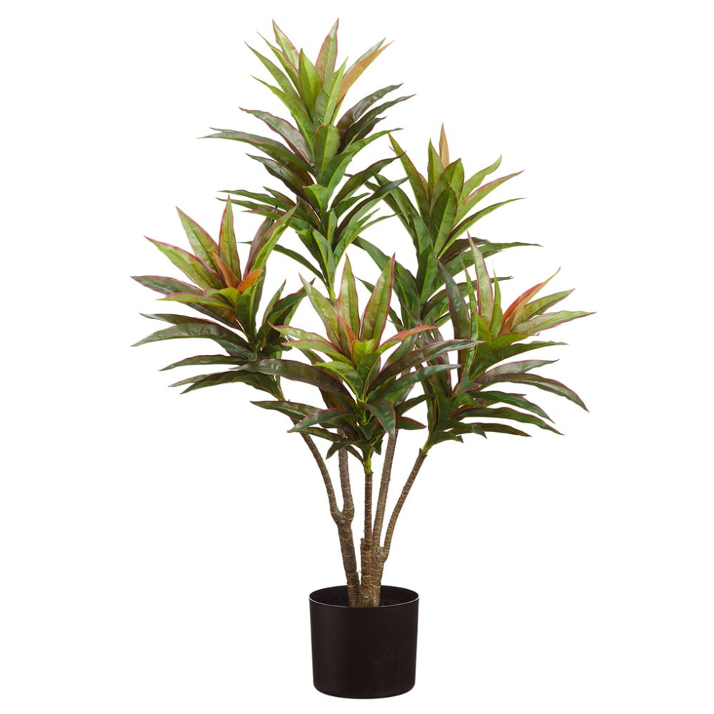 Allstate Floral 36" Real Touch Cordyline Silk Plant with Plastic Vase - Green
