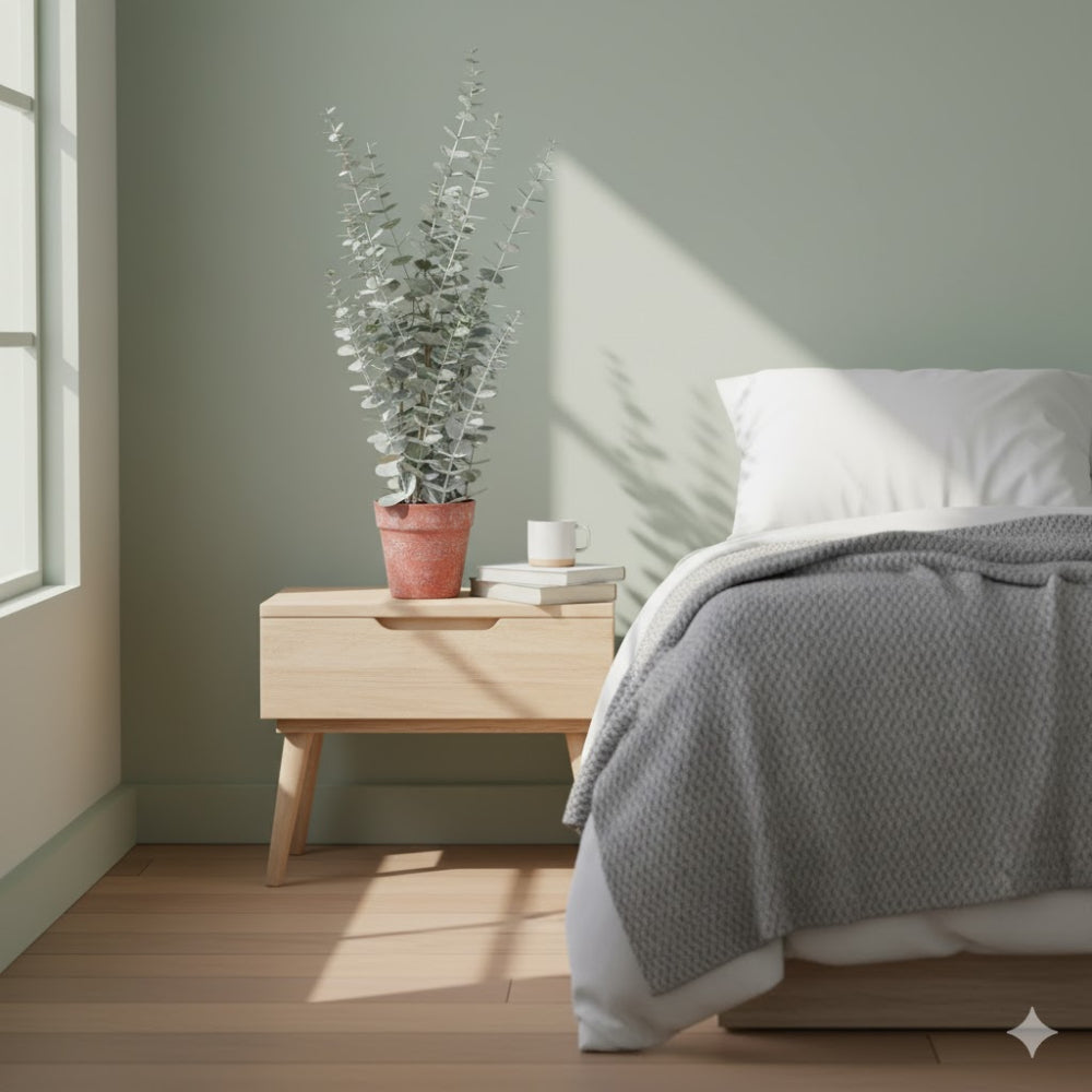 Allstate Floral 30" Eucalyptus Plant with Plastic Vase - Green/Gray