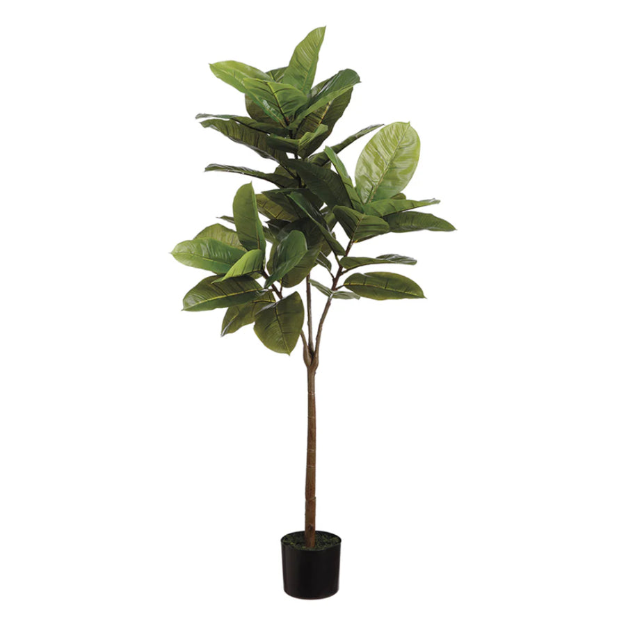 Allstate Floral 4.5" Rubber Leaf Tree with Pot - Green