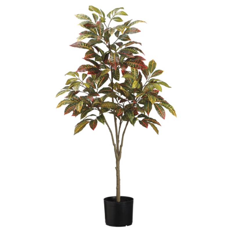 Allstate Floral 45" Croton Plant with Tin Pot - Green
