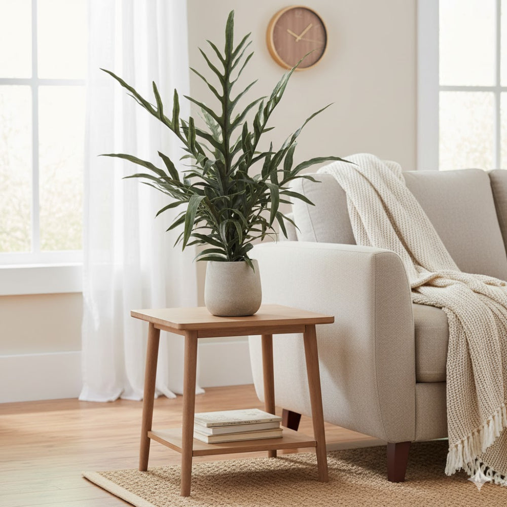 Allstate Floral 27" Java Fern Leaf Plant with Plastic Vase - Green