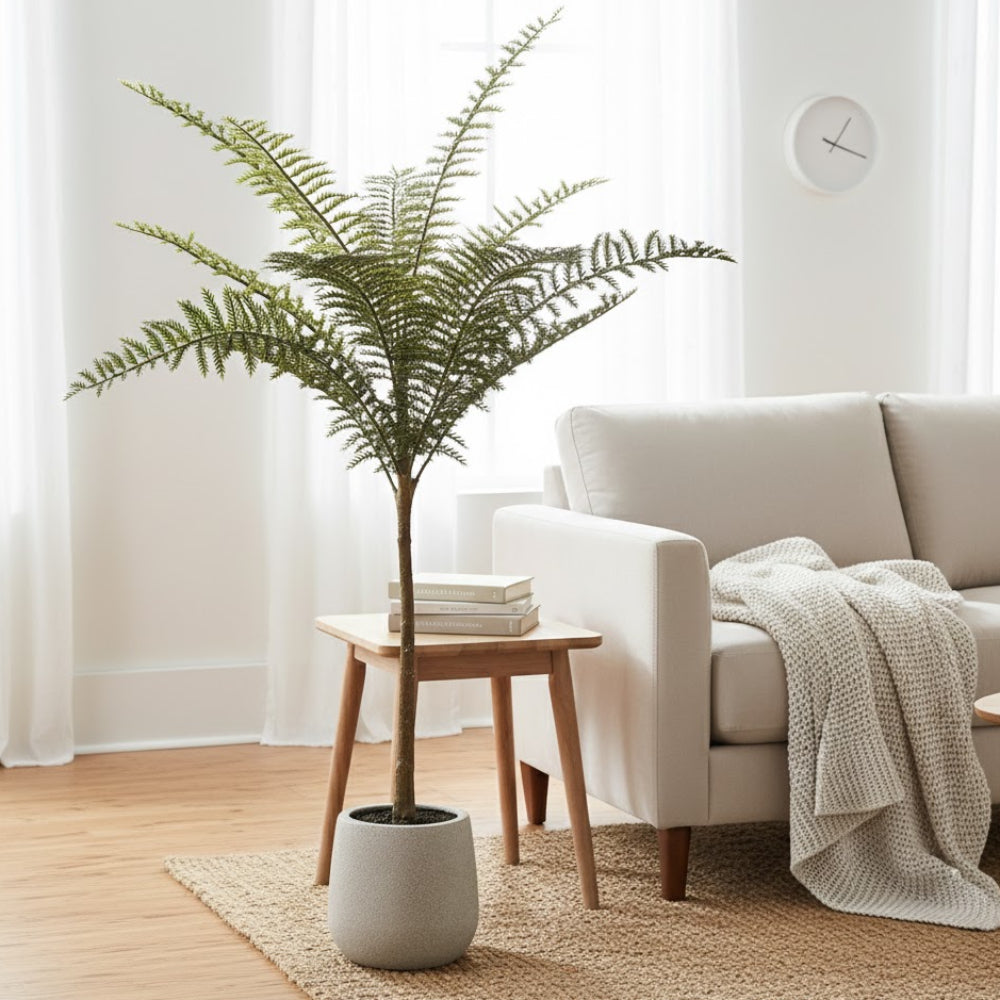 Allstate Floral Jacaranda Fern Leaf Tree with Plastic Vase - Green