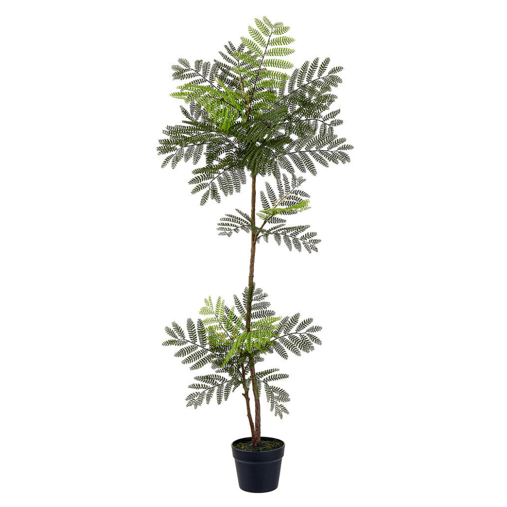 Allstate Floral Jacaranda Fern Artificial Leaf Tree with Plastic Vase - Green