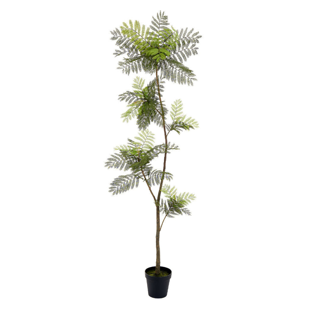 Allstate Floral Jacaranda Fern Artificial Leaf Tree with Plastic Vase - Green