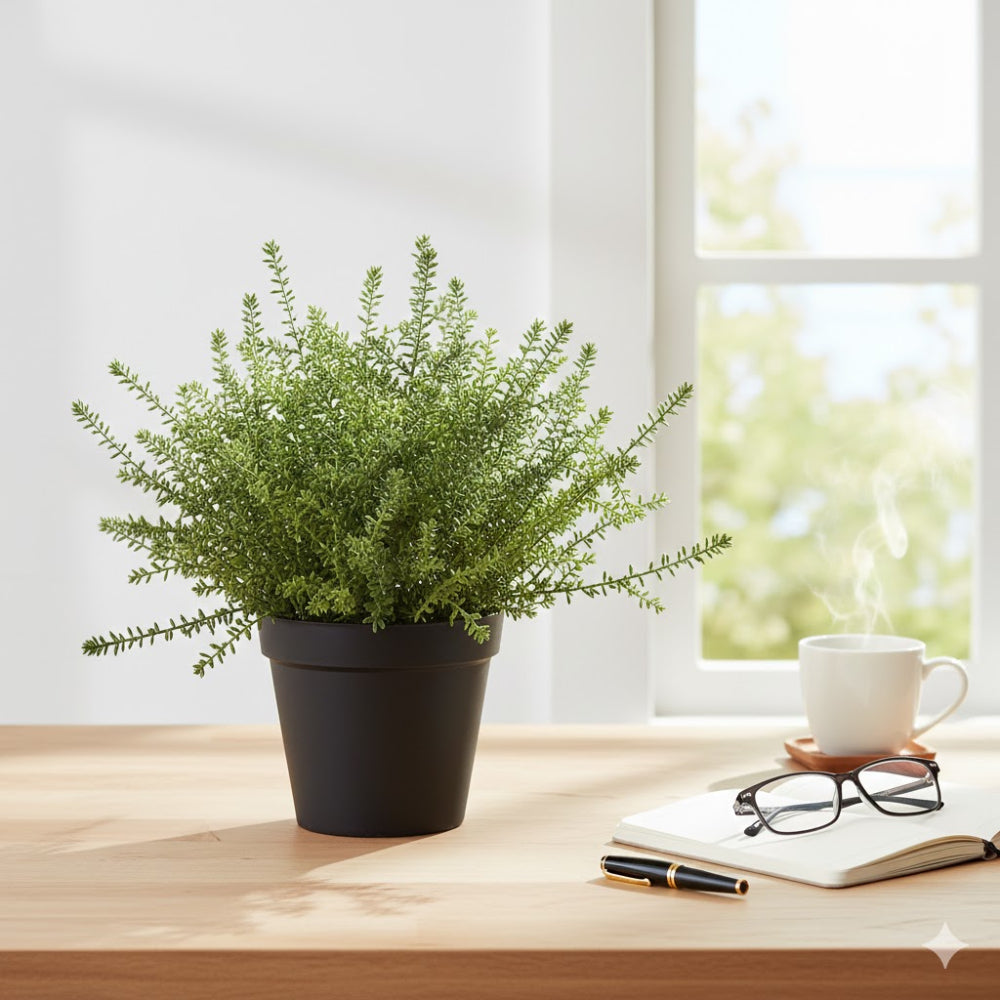 Allstate Floral Sedum Succulent Artificial Plant with Plastic Pot