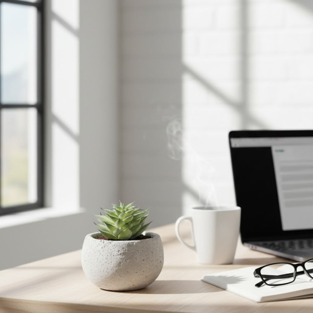 Allstate Floral Succulent Artificial Plants with Cement Pots - Assortment