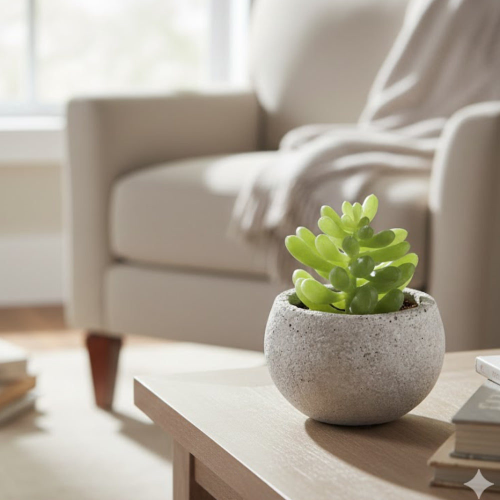 Allstate Floral Succulent Artificial Plants with Cement Pots - Assortment