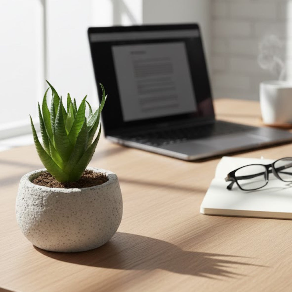 Allstate Floral Succulent Artificial Plants with Cement Pots - Assortment