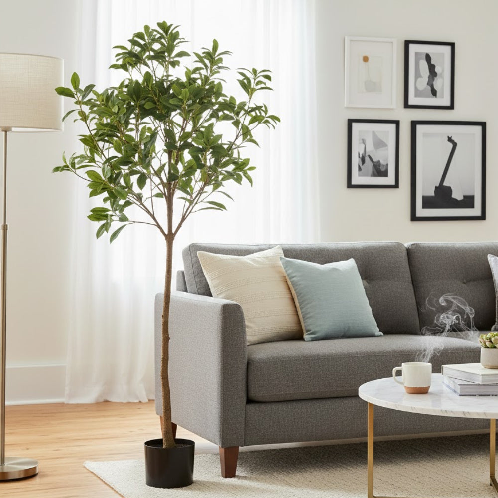 Allstate Floral 62" Pieris Japonica Silk Tree With Pot - Green