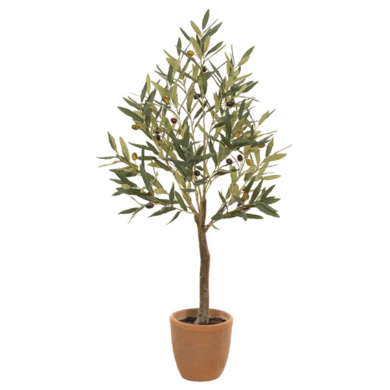Allstate Floral 36" Olive Tree with Cement Pot - Green