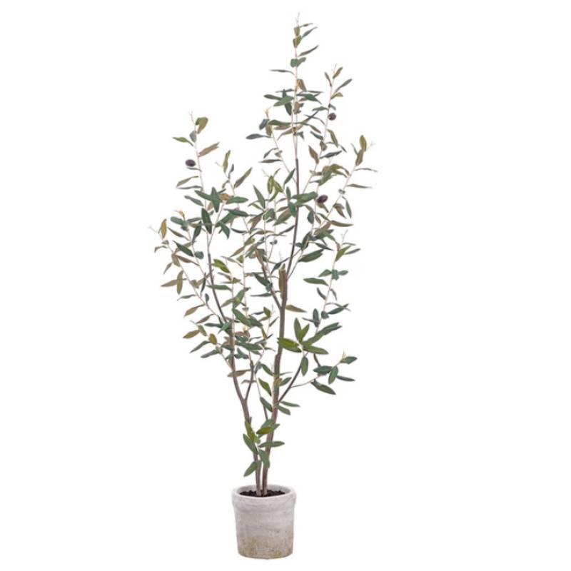 Allstate Floral Olive And Berry Tree With Clay Pot - Green