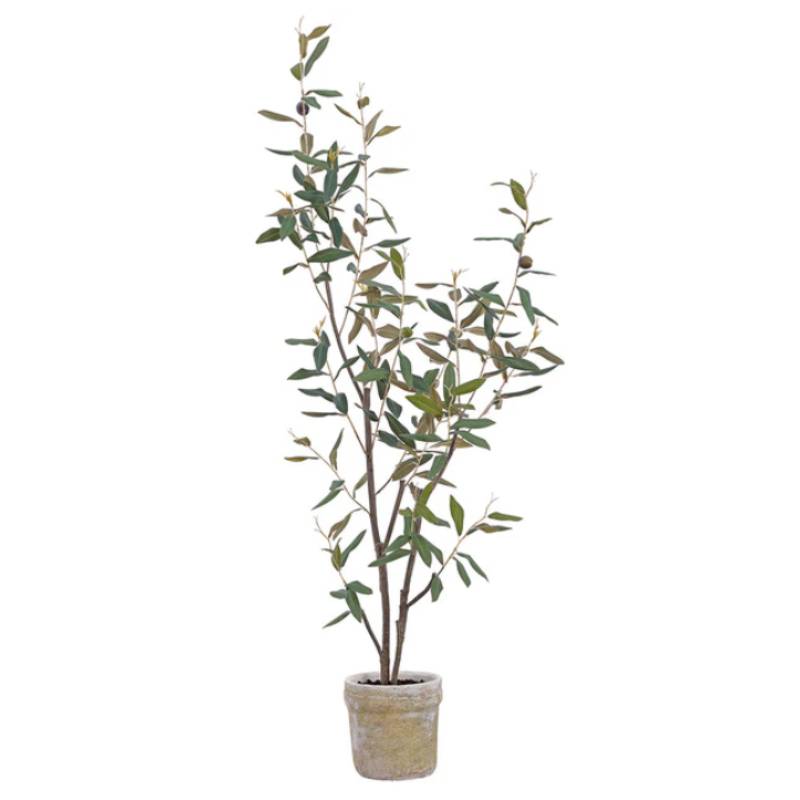 Allstate Floral Olive And Berry Tree With Clay Pot - Green