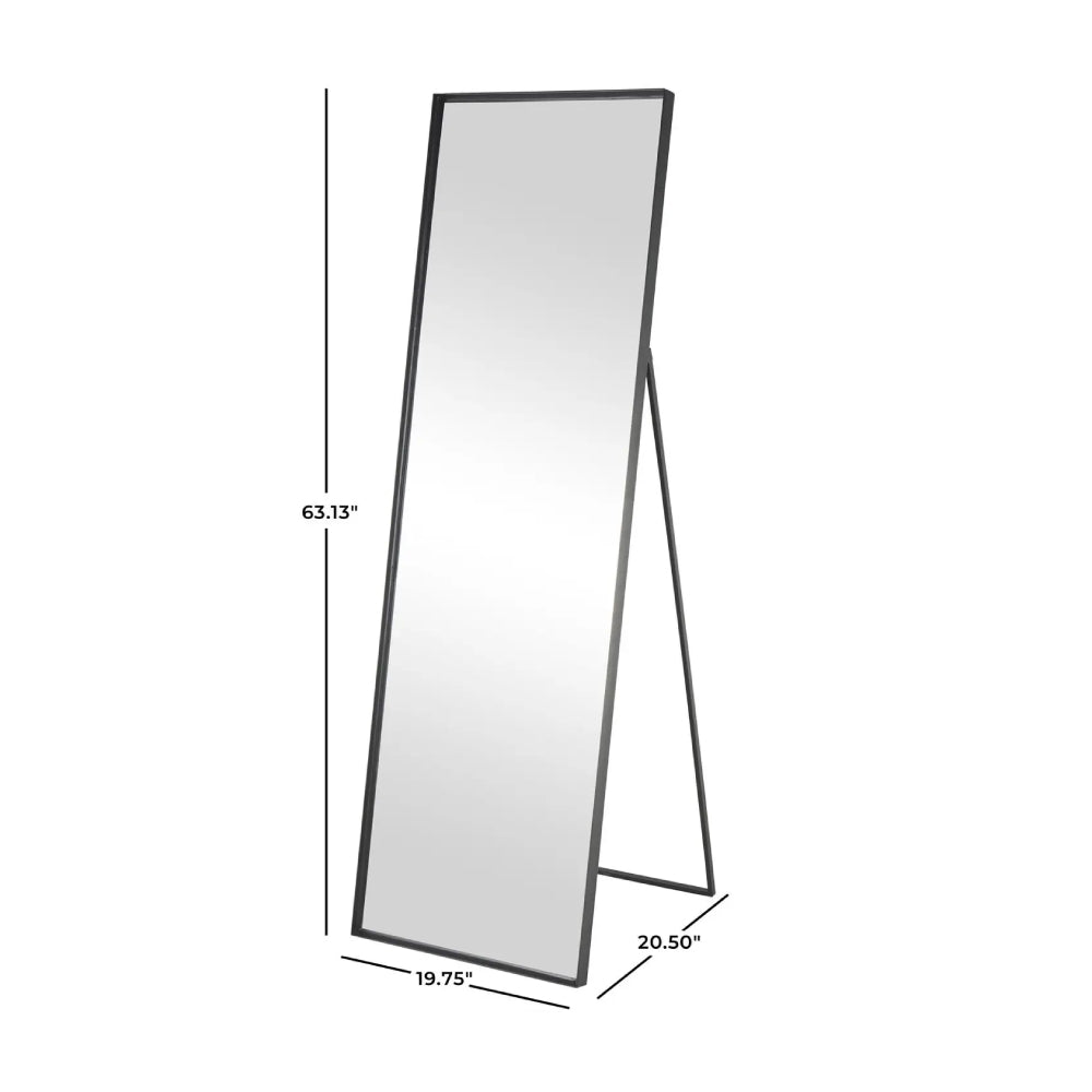 Decor Mache 63" Standing Foldable Floor Mirror - Black