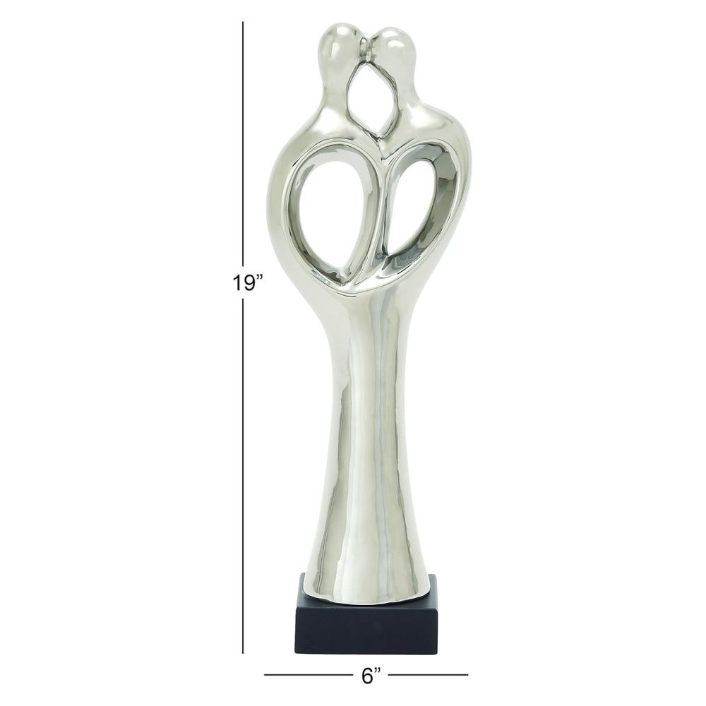 Decor Mache Eclectic 19" Sculpture - Silver