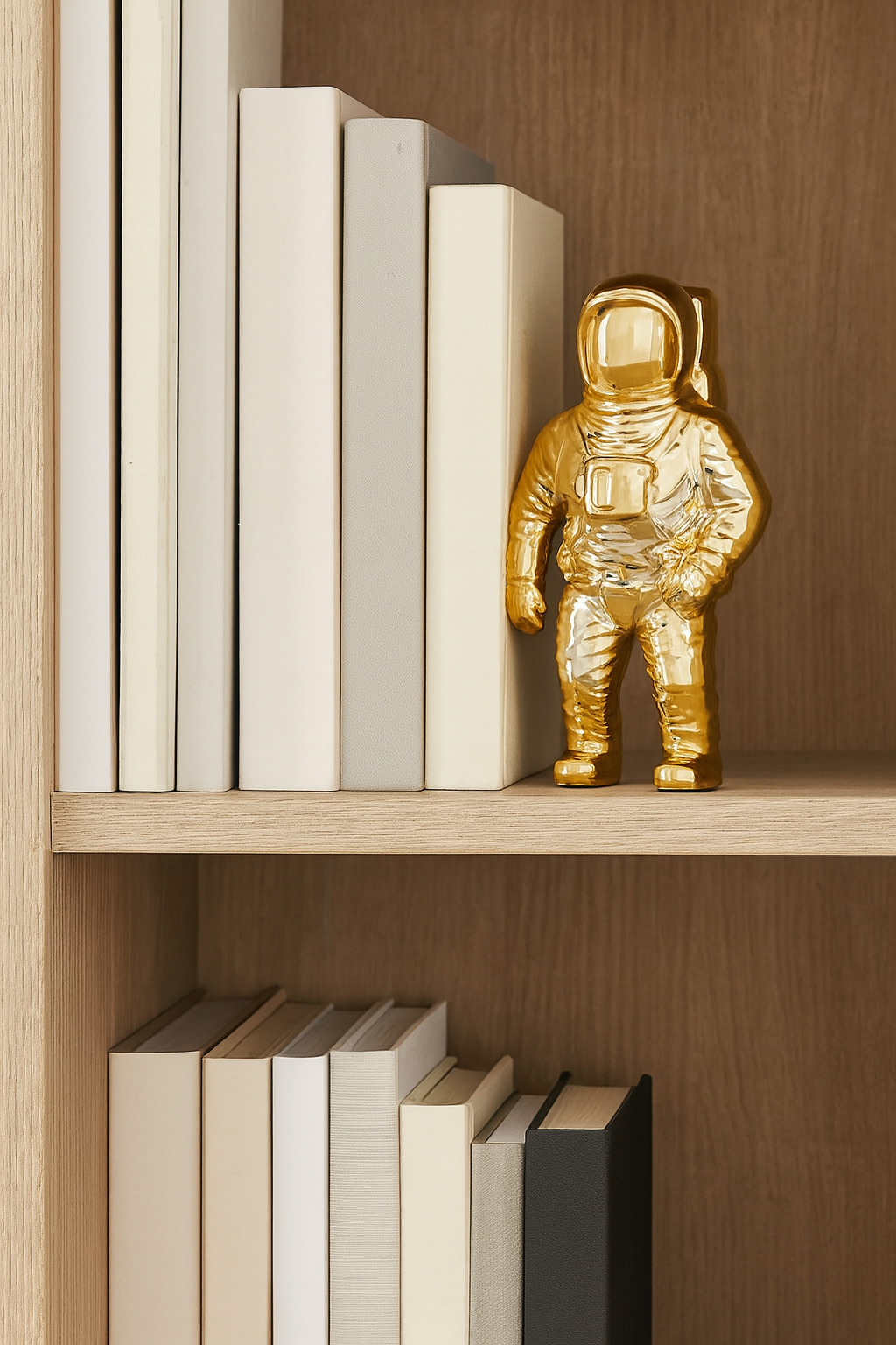 Sagebrook Home Contemporary 11" Ceramic Astronaut Statuette - Gold