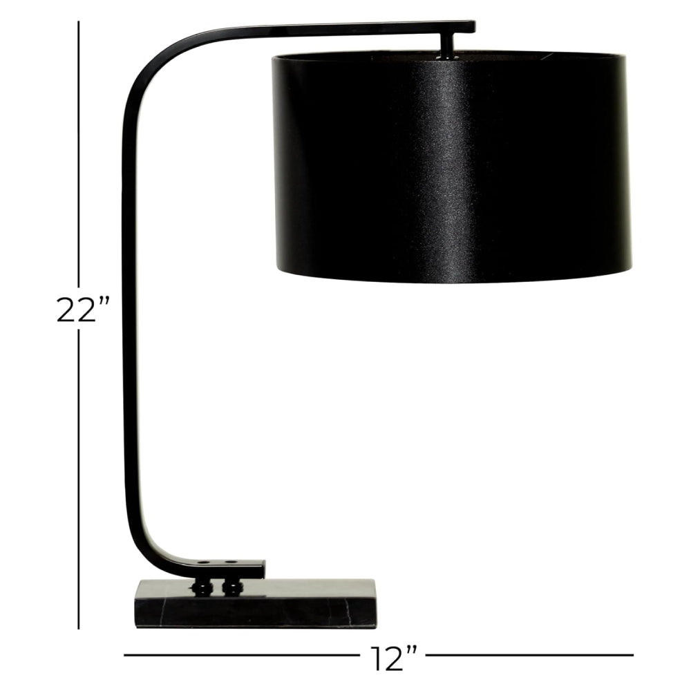 Decor Mache 22" Traditional Table Lamp - Black