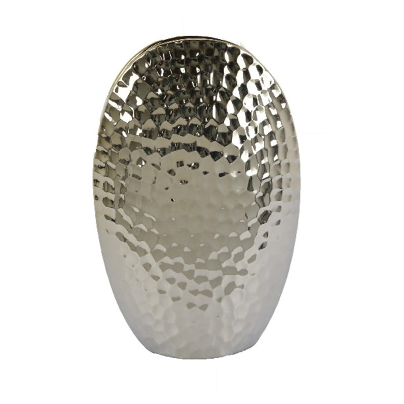 Three Hands 12.5" Oval Vase - Silver