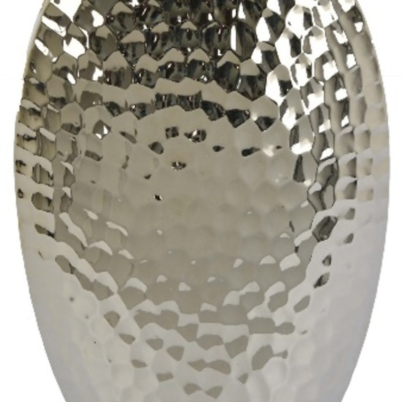 Three Hands 12.5" Oval Vase - Silver