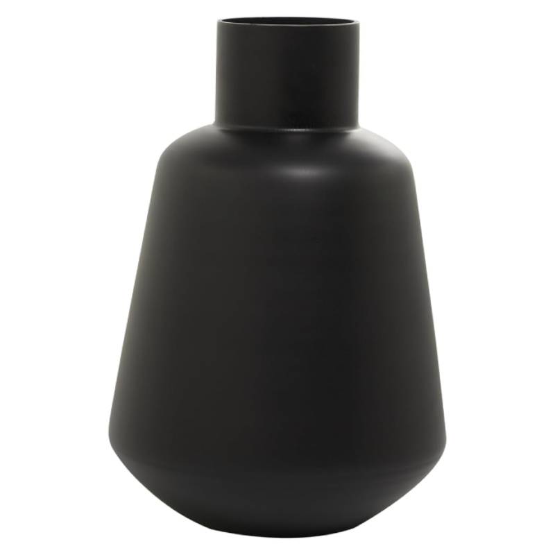Decor Mache Modern 15" Vase - Black