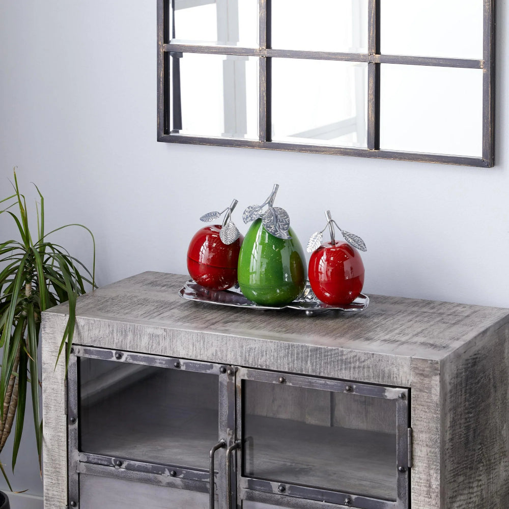 Decor Mache Traditional Decorative Fruit Sculpture with Platter