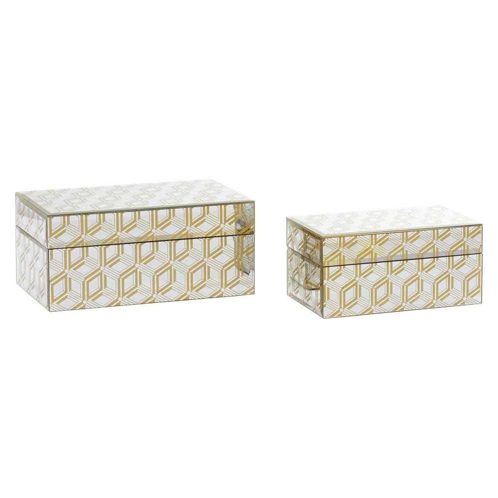 Decor Mache Glam Jewelry Organizer (Set of 2) - Gold